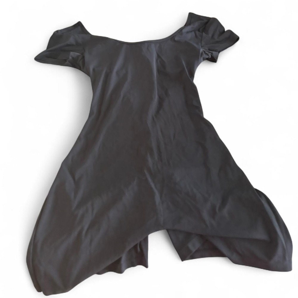 Flattering navy blue one-piece activewear romper